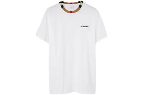 Burberry Icon Stripe Trim Cotton T.